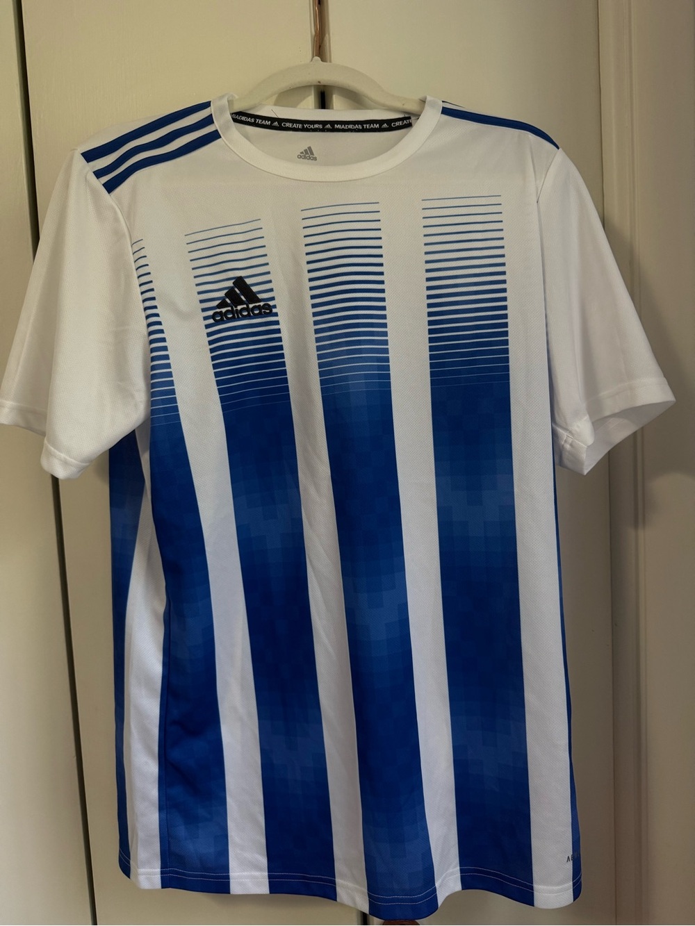 Adidas MI Graphic 20 Blue & White AEROREADY Soccer Jersey
